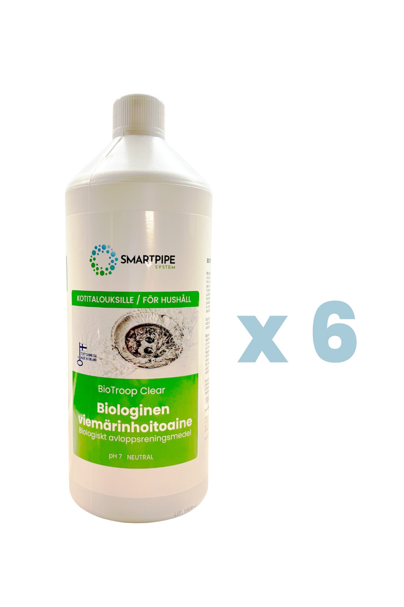 BioTroop Clear hajun- ja rasvanpoistoaine 1 litra x 6